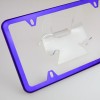 MotorVehicleParts 4Hole Slim Powder Coated Candy Purple Stainless Steel License