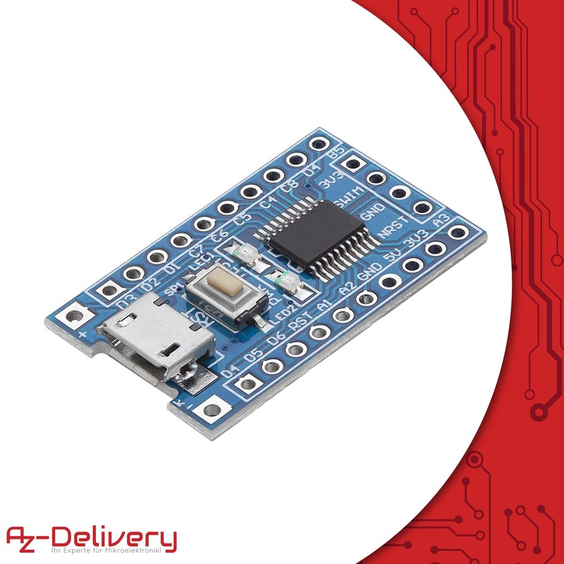 AZDelivery ARM STM8S103F3P6 8-bit Minimum System Microcontroller Development Board Module