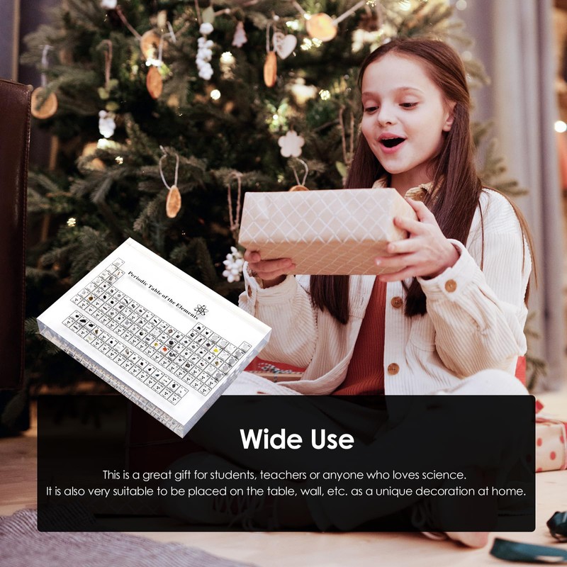 Periodic Table with Real Elements Inside, Acrylic Periodic Table Display