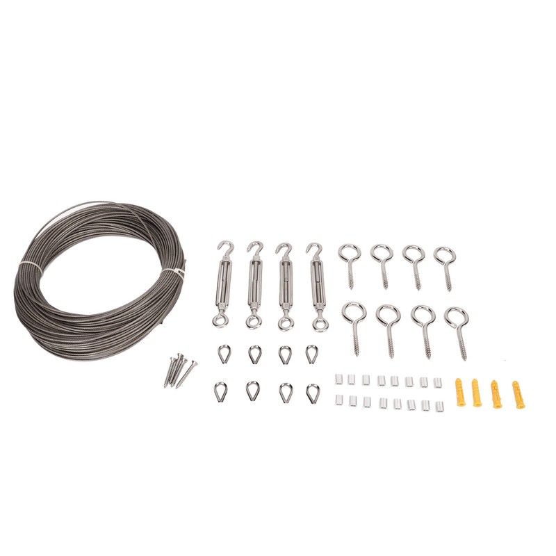 304 Stainless Steel Wire Rope Set with Hook Ring Screws