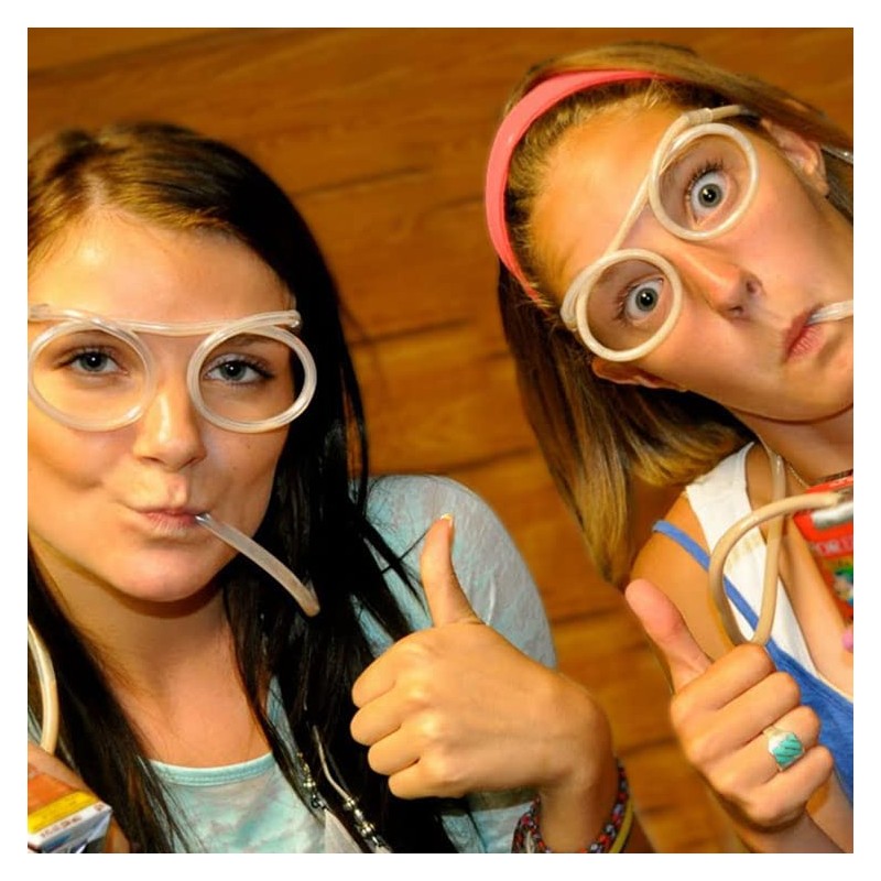 Plastic Straws, Novelty Glasses Straws, Plastic Straws, Party Gadgets, 12