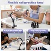 Practice Hand for Acrylic Nails, Flexible Bendable Fake Hand with