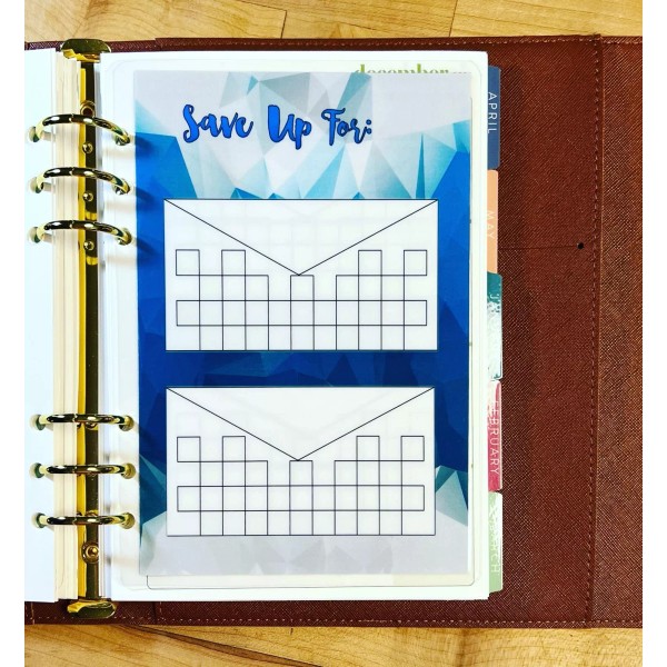Handmade Envelope Savings Dashboard Insert 4 use with ErinCondren A5