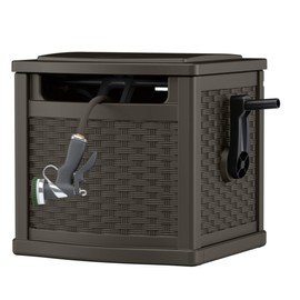 Suncast Slide Trak 150 ft. Wheeled Hideaway Bronze Hose Reel