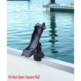 Brocraft Pontoon Boat Rod Holder /Pontoon Boat Square Rail Mount Rod Holder