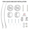 Adjustable Chrome Curved Shower Curtain Rod, 42-72 Inches Shower Curtain