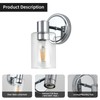 ALAISLYC 2 Light Bathroom Wall Sconce Light Fixtures with Clear