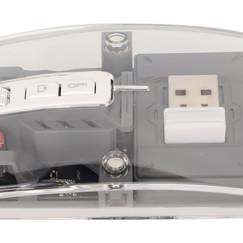 Wireless Bluetooth Mouse Transparent Clear Cool Shell Mute Click Colorful