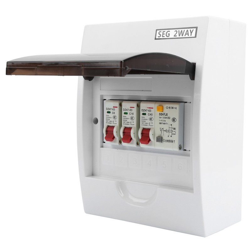 Fuse Box 2 Way 40A 30mA RCD + 2 MCB