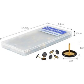 HongyiTime 400 PCS Push Pins, Thumb Tacks, Wall Tacks - Flat Push Pins, Thumbtacks Flat for Cork Board, Wall - Black