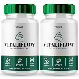 Vitaliflow Capsules, Vitaliflow Priobiotic Supplement Pills, Vitaliflow Gut Health Support, Vital Flow - Maximum Strength, Vitaliflow All Natural Advanced Formula, Vital Flow Reviews (2 Pack)