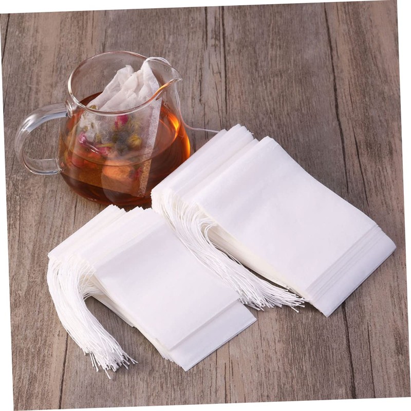 Alipis 2sets Loose Leaf Tea Filter Bag Reusable Drawstring Tea