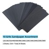 Lyfengdeam 120 to 3000 Assorted Grit Wet and Dry Sandpaper,