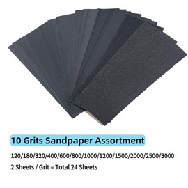 Lyfengdeam 120 to 3000 Assorted Grit Wet and Dry Sandpaper, 23 x 9 cm for Home, Craft, Wood Work, Automotive, and More