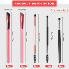 5pcs Eyebrow Brushes Kit, Soft Eyebrow Brush for Makeup Multifunctional Eyebrow Brush Eyebrow Brush for Women Girls for Eyebrow Concealer Powder Hairline