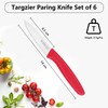 targzier Paring Knives with Straight Edge,Spear Point,Stainless Steel Paring Knife
