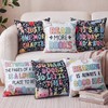 Tranqun 6 Pcs Composition Notebook Classroom Pillow Covers 18 x