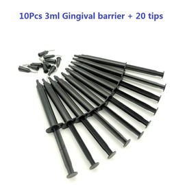 Gingival Barrier Gel, Teeth Whitening Gum Protection Gel for Teeth Bleaching Salon and Dental Clinic, Gum Dam Protector Gel 10Pcs 3ML with Tips