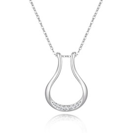 Goxygen Ring Holder Necklace for Women-Adjustable Elegant Wedding Engagement Ring Keeper Jewelry Gift for Wife, Mom, Brides, and Girlfriend (Teardrop)