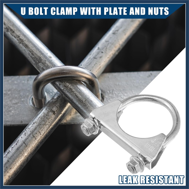 INFINAUTO Round U Bolt Muffler Exhaust Clamps for Car /