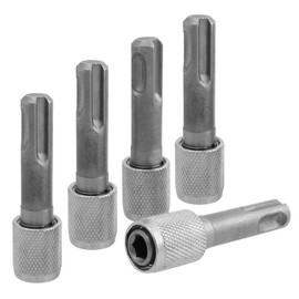 Bestgle 5 Pcs SDS-Plus Shank Drill Chuck Adapters Electric Hammer Conversion Connecting Rod Sleeve SDS Plus to 1/4 Inch Hex Shank Adapter Converter for Electric Hammer Impact Drills