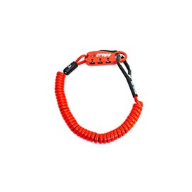 Crops Memory Cable Bicycle Lock Q-BIRO | 0.08 inch (2 mm) Double x 70.9 inches (1800 mm), 3 Digit Dial CP-SPD04-BR-04 (Red)