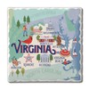 Thirstystone Virginia Attractions 4 Pack Tumbled Tile Stone Coasters with