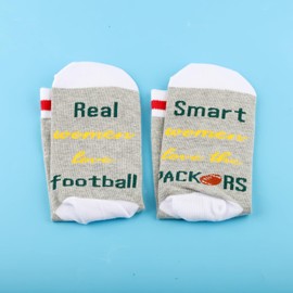 PWHAOO 1 Pair American Football Socks Real Women Love Football Socks Football Game Day Gift Football Lover Gift, Women Football P Socks, One Size