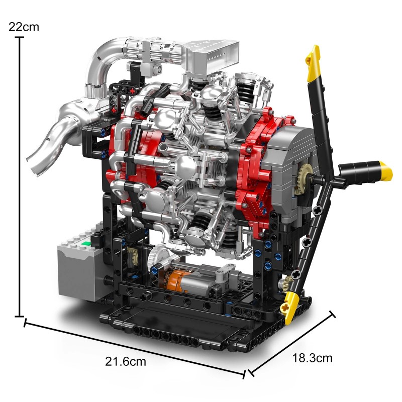 Mould King 10211 Radial Aircraft Engine Motor Model That Runs
