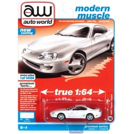 Auto World 1:64 1993 White Toyota Supra Diecast Model Car AWSP064B