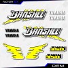 Yamaha Banshee Decals Yellow Retro Graphics Kit fits 1991-93 Yamaha