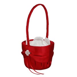 Ivy Lane Design Garbo Collection Flower Girl Basket, Claret