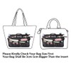 IGNPION Printed Handbag Insert Organiser with 13 Pockets, Expandable Zipper