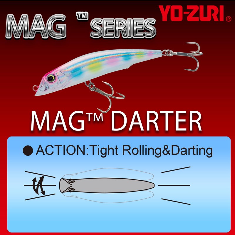 Yo-Zuri Mag Darter Floating Lure, Candy, 5"