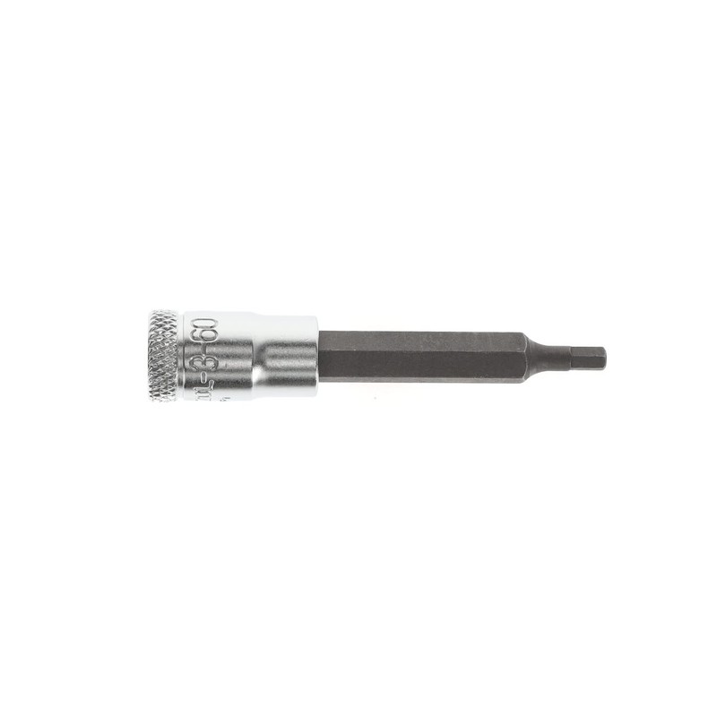Gedore 1933256 Long Hexagon Socket Bit, 0.1 inch (3 mm)