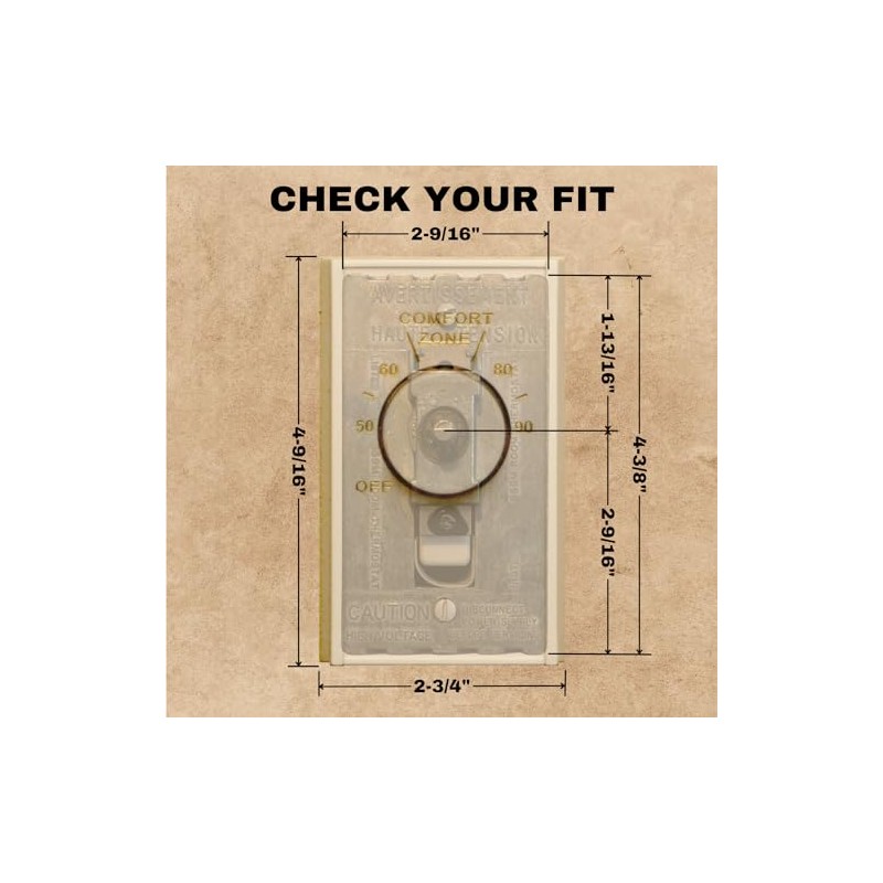 White Double Pole Line Volt Thermostat Cover with Line Volt