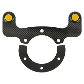 External Horn Button Kits Carbon Fiber 6 Bolts Steering Wheel Modified Button Universal Fit for Horns Lights Yellow