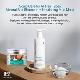 Juman Hair Shampoo and Conditioner Set | Scalp Care for All Skin Types | Enriched with Dead Sea Minerals & Plant Extracts | Free from Sulfates & Parabens | Vegan | Pack of 2