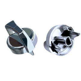 HOMEEQUIP A/C Heater Control Knob fits for Peterbilt HVAC 1987-2011 Fitment Includes 330, 335, 367, 375, 378, 379, 384, 386, & 387 Models (Chrome) (1 knob)