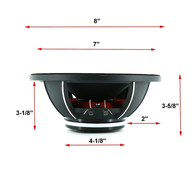 Gravity WZL8 8" Midrange Bullet Loud Speaker, 1000W Peak Power,