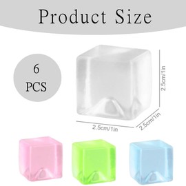 6 Pcs Nice cubes,Ice cube Squishy,Squishy cube,Ice Cubes Squeeze Toys,ice Cube Fidget Toy,for Adults Kids, Cube Sensory Toys, Anxiety Stress Relief, Birthday Classroom Prizes Toy Gifts for Boys Girls
