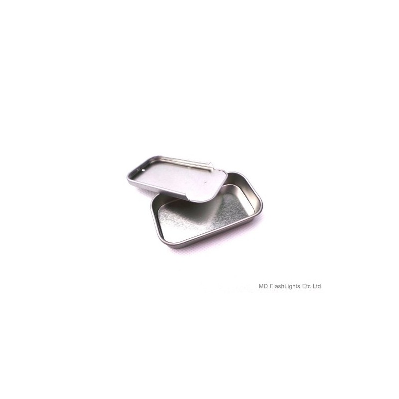 5 x Silver Blank Micro Slip Lid Storage Tins, Bushcraft,