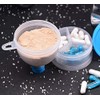 REOOHOUSE Portable Powder Supplement Tablet Container Funnel Protein BCAA Creatine