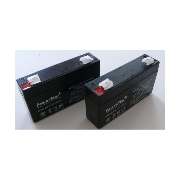 PowerStar 6V 1.2AH SLA Battery Replaces pc612 ub613 np1.2-6 ps-612-2PK