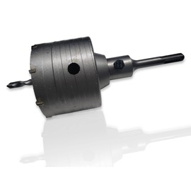 Hole Saw for Concrete Wall Diameter 80 mm Drill Bit Dry + SDS Plus Adapter + Pilot Drill 8 x 110 mm (80 mm)