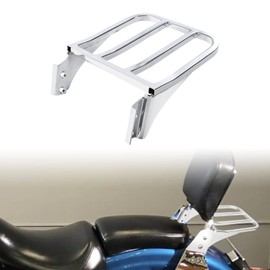 TCT-MT Motorcycle Chrome Sissy Bar Backrest Luggage Rack Rear Carrier Fits for Harley Dyna