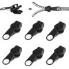 6PCS Zipper Repair Kit, Zip Puller Replacement Set, 3 Sizes