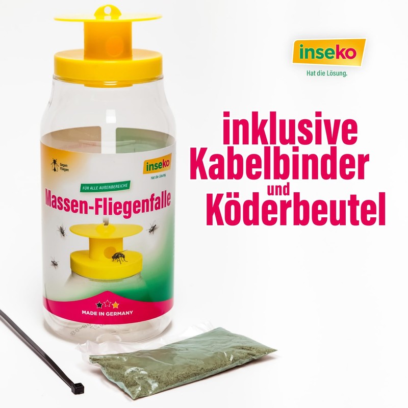 inseko Mass Fly Trap, Fly Trap with Attractant for All