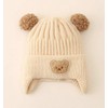 J.B.things Knit Baby Hat Winter Earmuffs Infant Knit Hat, Embroidered