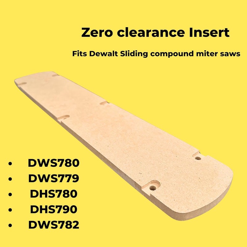 Carve Tech Zero Clearance Insert for Dewalt Sliding Compound Miter